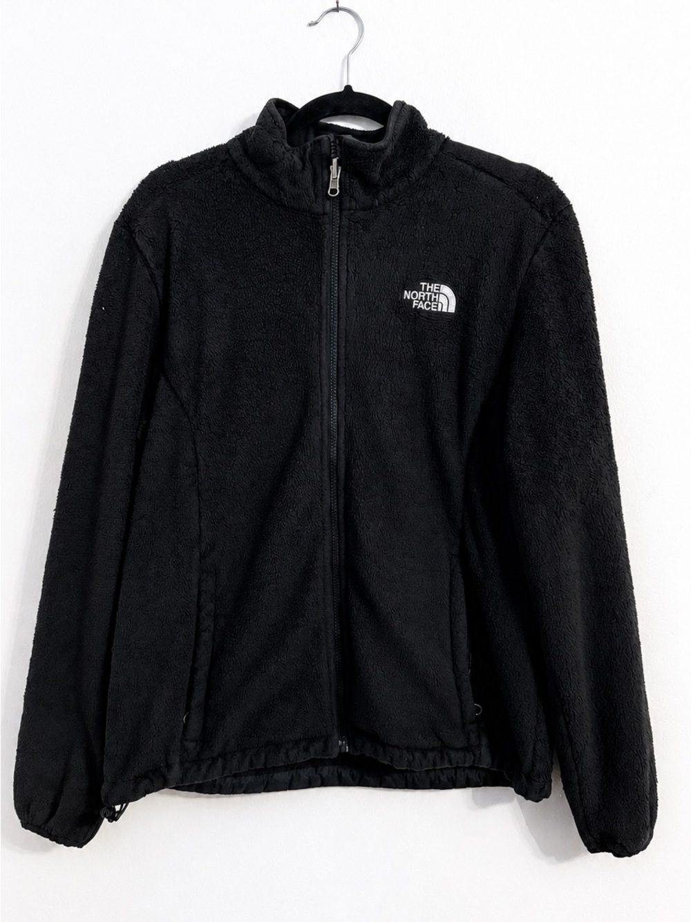 The North Face Black Zip-Up Fleece Jacket Black Womens Size Large